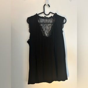 Express top with black lace size medium